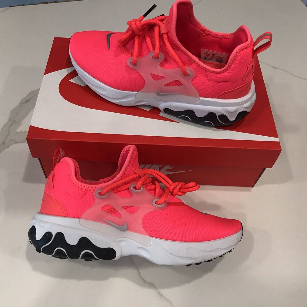 Women’s New Nike React Presto Size 7.5 CK4538 600 Pink Athletic Running Shoe
